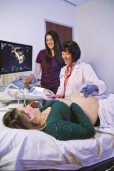 pregnant woman getting an ultrasound